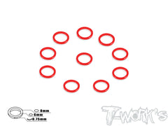 TA-048 Aluminum 6mm Bore Washer 0.75mm  10pcs.
