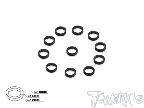 TA-050    Aluminum 6mm Bore Washer 2.0mm  10pcs.