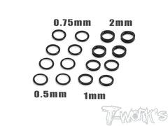 TA-051 Aluminum 6mm Bore Washer Set  0.5, 0.75 ,1 ,2mm each 4pcs.