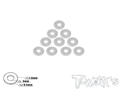 TA-052 Aluminum Shim 3X7.8X0.5mm 10pcs.