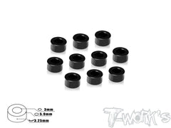 TA-139BK Aluminum 3mm Bore Washer 1.25/1.75/2.25/2.75/3.25/3.75mm ( Black ) 10pcs.