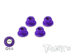 TA-158    7075-T6 Alum. Featherlite Wheel nut M4（4pcs.）