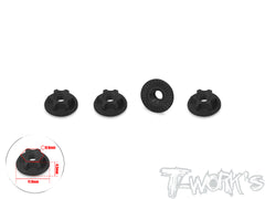 TA-166-A   7075-T6 Alum. Light Weight 8-32 Serrated Wheel Nut ( 4pcs.) Gold/Black