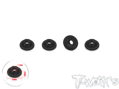 TA-166-B   7075-T6 Alum. Light Weight 8-32 Serrated Wheel Nut 7mm Hex Socket ( 4pcs.) Gold/Black