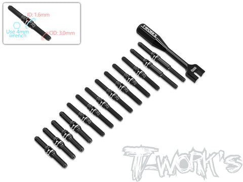 TBB-A1025   64 Titanium Black Coating Turnbuckle Set ( For ARC A10 25 )
