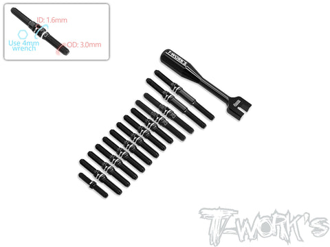 TBB-A11   64 Titanium Black Coating Turnbuckle Set ( For ARC A11 )