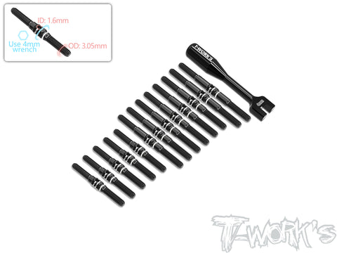 TBB-A800FXR  64 Titanium Black Coating Turnbuckle Set ( For Awesomatix A800FXR )