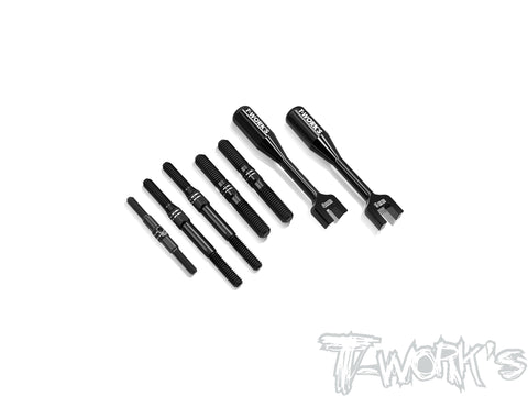 TBB-MBX8R 	 64 Titanium Black Coating Turnbuckle Set ( For Mugen MBX-7R /MBX 8/MBX8 ECO/MBX8R )