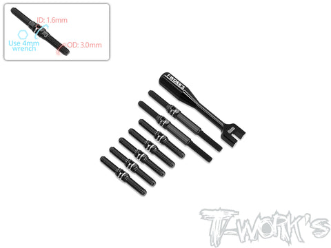 TBB-T4F'21   64 Titanium Black Coating Turnbuckle Set ( For Xray T4F'21 )