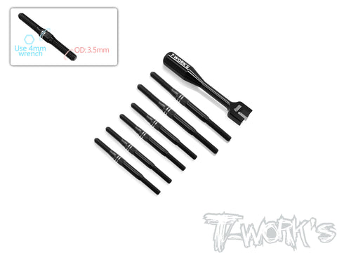 TBB-TLR22X   64 Titanium Black Coating Turnbuckle Set( For TLR 22X AC/DC )