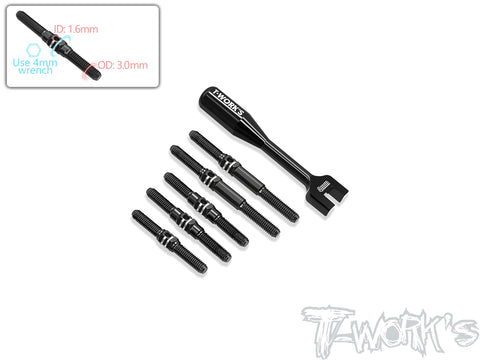 TBB-X4'24	 64 Titanium Black Coating Turnbuckle Set ( For Xray X4 2023/ X4 2024 )