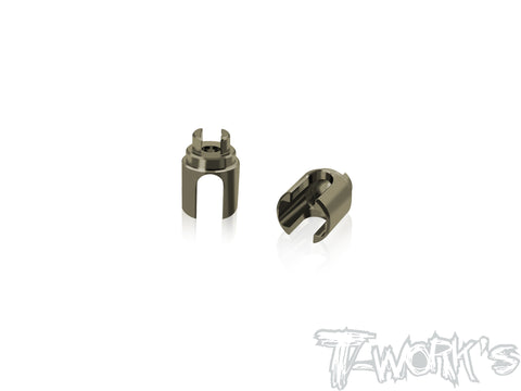 TE-163-X4'26     7075-T6 Hard Coated Alum.  Front Spool Cups ( For Xray X4'23/X4F'24 )For BB Drive Shaft