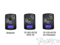 TE-163-X4'26     7075-T6 Hard Coated Alum.  Front Spool Cups ( For Xray X4'23/X4F'24 )For BB Drive Shaft