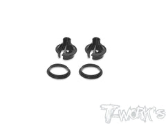 TE-244-I   Alum. 13mm Shock Spring Retainer 0 / 5 /9mm ( For Team Associated RC10 B7/ B74.2 /B6.4/B7D ) Black 2pcs.