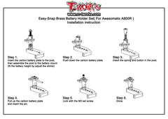 TE-257-A800-B   Easy-Snap Brass Battery Holder Set( For Awesomatix A800R )