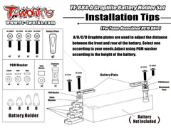 TE-B84-A     Graphite Battery Holder Set （ For Team Associated RC10 B84 ）