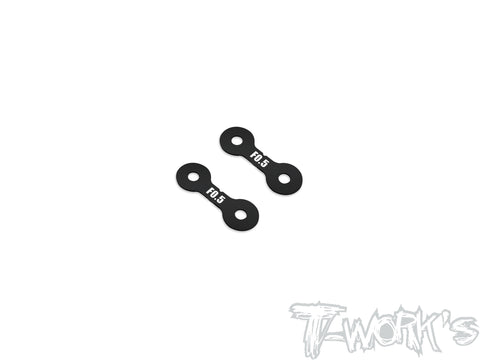 TE-X4-A-V2A   Alum. 0.5mm/1mm Front Roll Center Spacer Without Notch( For Xray X4 /X4'23/X4F'24/X4'25 ) 2pcs.