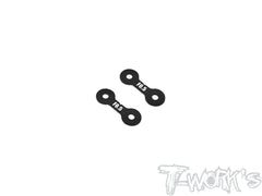 TE-X4-A-V2A   Alum. 0.5mm/1mm Front Roll Center Spacer Without Notch( For Xray X4 /X4'23/X4F'24/X4'25 ) 2pcs.