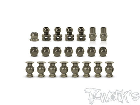 TO-200-T4.2   7075-T6 Hard Coated Alum. Ball Set ( For Team Associated RC8 T4.2/T4.2E ) 22pcs.