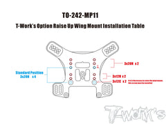TO-242-MP11  Black Hard Coated 5mm 7075-T6 Alum.Rear Shock Tower ( For Kyosho MP11 )