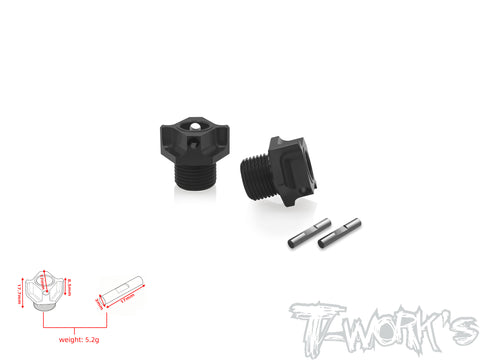 TO-245-A4 Black Hard Coated 7075-T6 Alum.Light Weight Wide Offset Wheel Hub +4mm ( Team Associated RC8 T4.2/T4.2E )