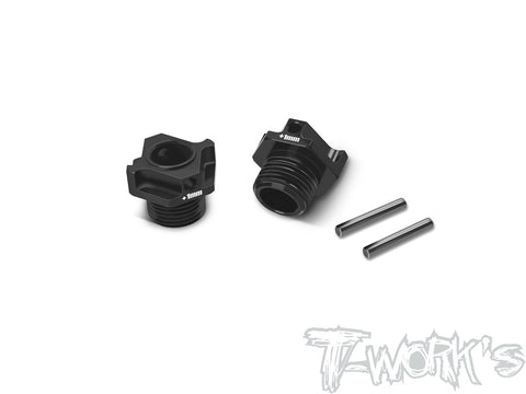 TO-245-HN1    Black Hard Coated 7075-T6 Alum.Light Weight Wide Offset P1 Wheel Hub +1mm (Hong Nor X5B/IX5B/X3GT/X3 ) 2pcs.