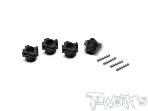 TO-245-HN    Black Hard Coated 7075-T6 Alum.Light Weight P1 Wheel Hub  ( Hong Nor X5B/IX5B/X3GT/X3 ) 4pcs.