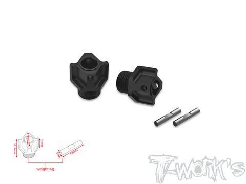 TO-245-T4.2-A  Black Hard Coated 7075-T6 Alum.Light Weight 11.5 Offset Front Wheel Hub ( Team Associated RC8 T4.2/T4.2E )
