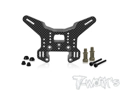 TO-247-T4.2  Graphite Front Shock Tower 5mm With Alum.Short Standoffs/Rear Shock Tower 4mm With Alum.Standoffs ( For Team Associated RC8 T4.2)