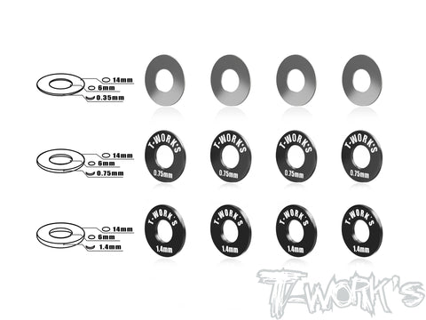 TO-248-A Front Track Width Adj. Spacer0.35/0.75/1.4mm ( For Team Associated RC8/ MugenMBX8/ Xray/ WIRC )