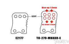 TO-279-MBX8R     Graphite Rear Hub Link A/B/C/D/E ( For Mugen MBX8R )