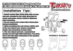TO-279-B4.2	  7075-T6 Alum. Rear Hubs ( For Team Associated RC8 B4.2/B4.2E/B4.2EU)