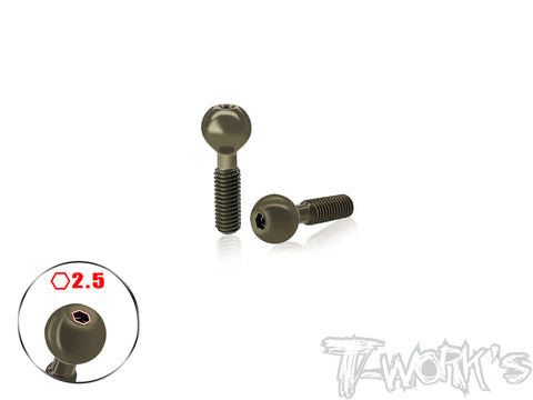 TO-322-K  Hard Coated 7075-T6 Pivot Ball  2pcs. ( Kyosho FW06 /V-one )  8.9 x 24mm