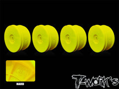 TO-339H-A   1/8 Buggy Hard Wheel 4pcs. ( White/Yellow )