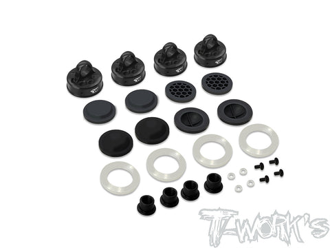 TO-343-K   Black Hard Coated 7075-T6 Alum Mult-adjust alternatives  Shock Cap (  For Kyosho MP10/MP9  )