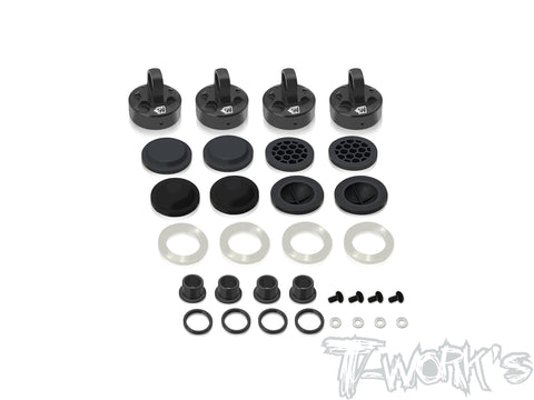 TO-343-M   Black Hard Coated 7075-T6 Alum Mult-adjust alternatives Shock Cap Shock Cap (  For Mugen MBX8R/MBX8R-T )
