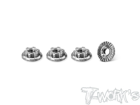 TP-034LP   64 Titanium Light Weight Low Profile Serrated Wheel Nut  (4pcs.)