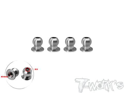 TP-132-G   64 Titanium 5mm Ball With M3 Thread ( For Mugen MTC2R ) 4pcs.