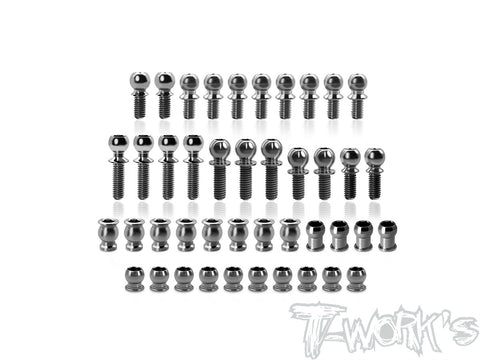 TP-220-X4F'27     64 Titanium Ball End Set ( For Xray X4F 2027 )43pcs.