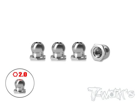 TP-800R-F	 64 Titanium 4.8mm Pivot Ball With Thread ( For Awesomatix A800R/A800RR/A800FXR ) 4pcs.
