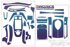 TS-076  3D Graphite Radio Skin Sticker ( For FLYSKY GT-5 ) 6colors