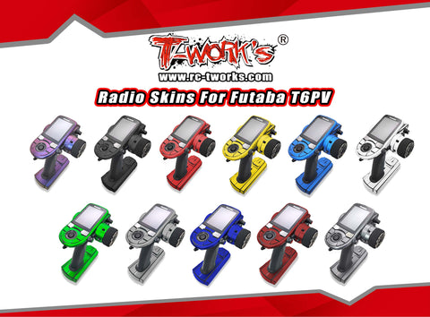 TS-078M  Metal Chrome Radio Radio Skin Sticker ( For Futaba T6PV )  4 Colors