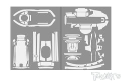 TS-078  3D Graphite Radio Skin Sticker  ( For Futaba T6PV ) 6colors