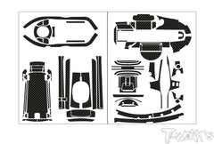 TS-078  3D Graphite Radio Skin Sticker  ( For Futaba T6PV ) 6colors