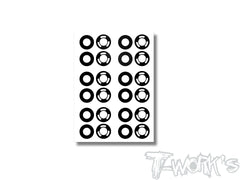 TS-085	Shiny Graphite  Graphite AE RC28 Rims Sticker 6set.