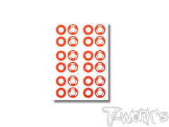 TS-085	Shiny Graphite  Graphite AE RC28 Rims Sticker 6set.