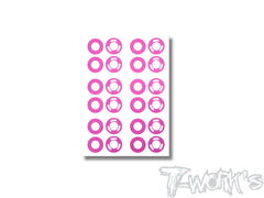TS-085	Shiny Graphite  Graphite AE RC28 Rims Sticker 6set.