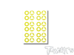 TS-085	Shiny Graphite  Graphite AE RC28 Rims Sticker 6set.