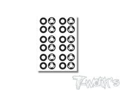TS-085	Shiny Graphite  Graphite AE RC28 Rims Sticker 6set.