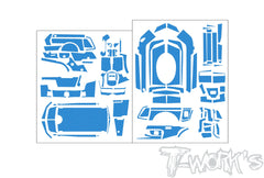 TS-086  3D Graphite Radio Skin Sticker ( For Sanwa MT-R )  6colors